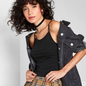 Cropped Cami Tank Layering Basic | Size Small | Black | Wild Fable